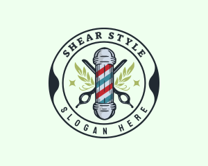 Barbershop Stylist Grooming logo design