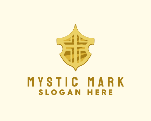 Sigil - Religious Cross Shield logo design