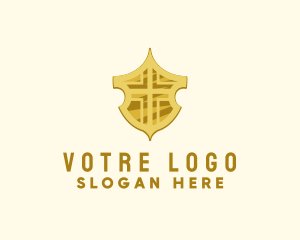 Royalty - Religious Cross Shield logo design