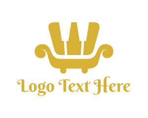 Furniture - Piano Keys Chair logo design