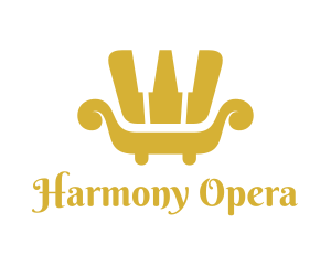 Opera - Piano Keys Chair logo design