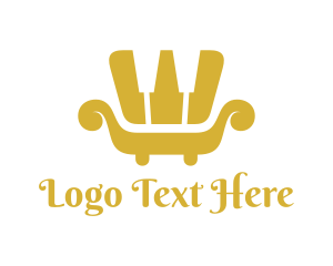 Opera - Piano Keys Chair logo design