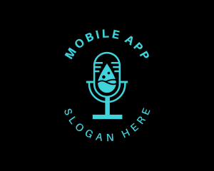 Podcast - Droplet Microphone Podcast logo design