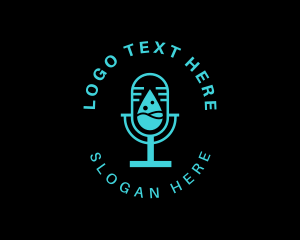 Podcast - Droplet Microphone Podcast logo design