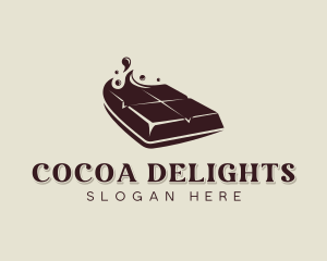 Chocolate Bar Candy Snack logo design