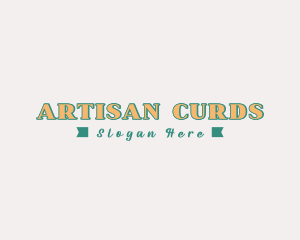 Vintage Retro Ribbon logo design