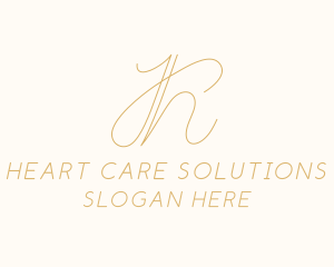 Business Calligraphy Letter H logo design