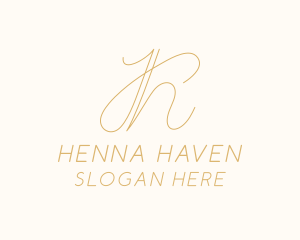 Business Calligraphy Letter H logo design