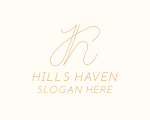 Business Calligraphy Letter H logo design