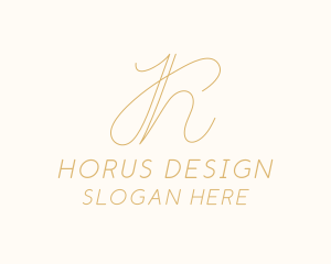 Business Calligraphy Letter H logo design