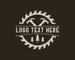 Carpentry - Carpenter Hammer Woodwork logo design