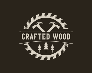 Carpenter Hammer Woodwork logo design