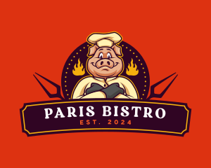 Barbecue Pig Roasted logo design