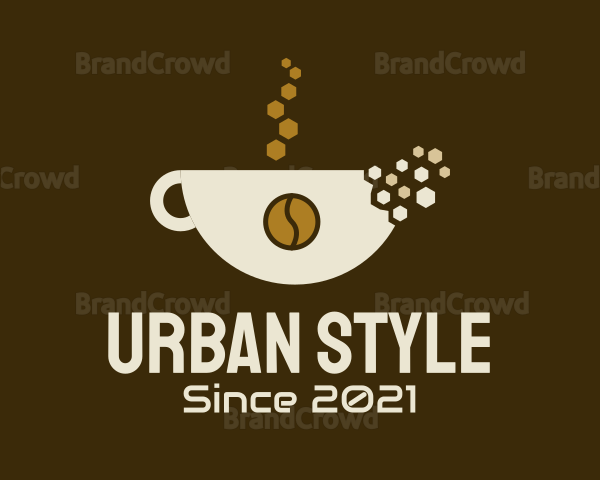 Coffee Cup Pixel Logo