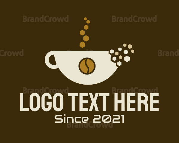 Coffee Cup Pixel Logo