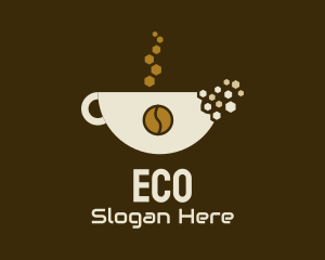 Coffee Cup Pixel  Logo