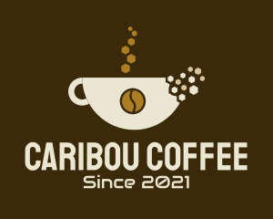 Coffee Cup Pixel  logo design