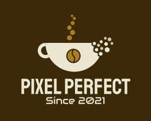 Coffee Cup Pixel  logo design