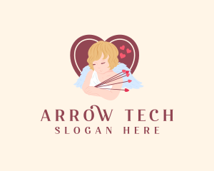 Love Cupid Heart logo design