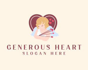 Love Cupid Heart logo design