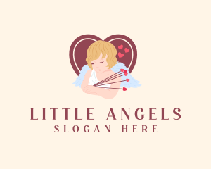 Love Cupid Heart logo design