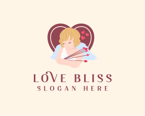 Love - Love Cupid Heart logo design