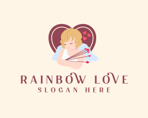 Love Cupid Heart logo design