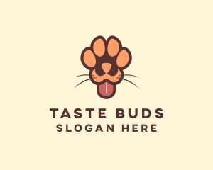 Tongue - Animal Dog Paw logo design