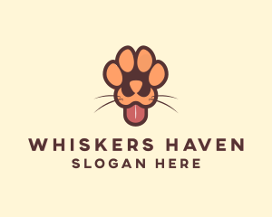 Whiskers - Animal Dog Paw logo design