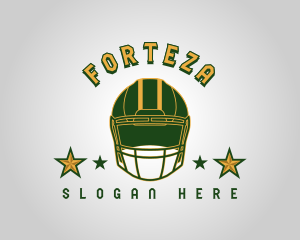 Football Star Helmet Logo