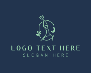 Peace - Yoga Floral Spa logo design