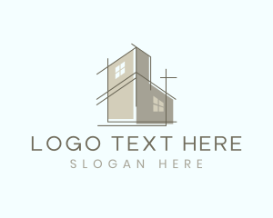 Draftsman - Minimalist Architecture Blueprint logo design