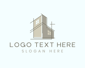 Blueprint - Minimalist Architecture Blueprint logo design