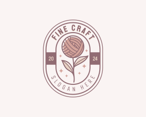 Handcrafted Knitting Yarn logo design