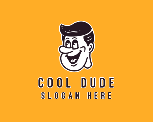 Dude - Funny Guy Character logo design