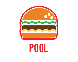 America - Fast Food Burger logo design