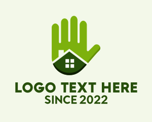 Roofing - Green Hand Real Estate logo design