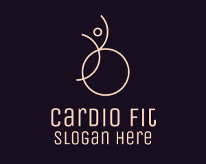 Cardio - Minimalist Person Circle logo design