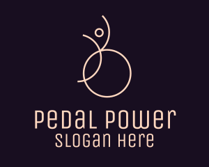 Pedal - Minimalist Person Circle logo design