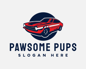 Modern Cool Muscle Car logo design