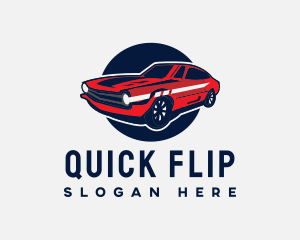 Modern Cool Muscle Car logo design