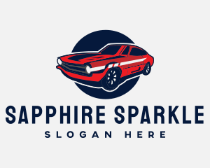 Modern Cool Muscle Car logo design