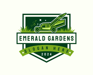 Grass Cutting Gardening logo design