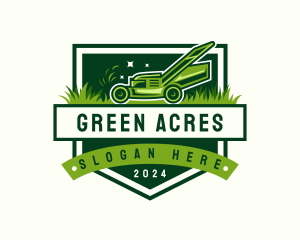 Grass Cutting Gardening logo design
