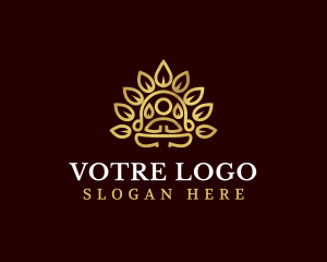 Yoga Meditation Wellness Logo