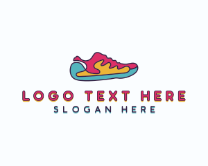 Foot Print - Shoe Footwear Sneakers logo design