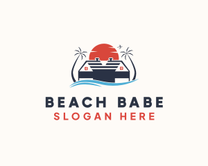 Sunset Beach House Property logo design