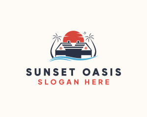 Sunset Beach House Property logo design