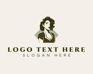 Stylist - Retro Woman Pinup logo design