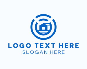 Logistic Hub - Blue Housing Real Estate logo design